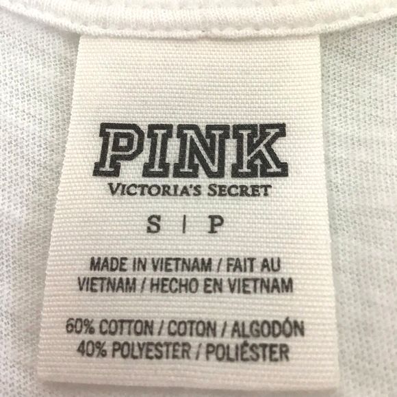 PINK Victoria’s Secret 2012 FASHION SHOW BLING "LOVE PINK" TANK White S - Picture 5 of 5